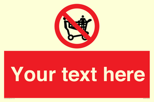 Custom No Climbing on Trolley Sign